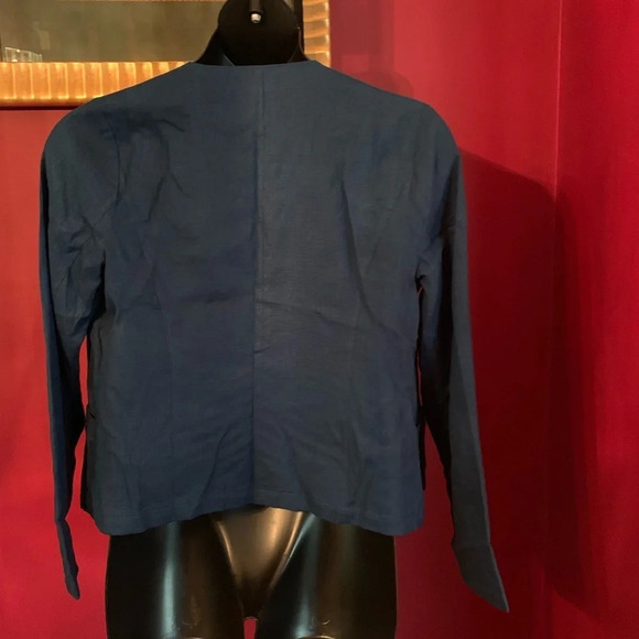 Just Fab linen blend open-front blazer - Picture 2 of 6